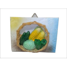 CUADRO RESINA VERDURAS 14x11cm*oferta*                         