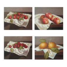 PINTURA S/LIENZO FRUTAS S/MANTEL 20x25cm                       