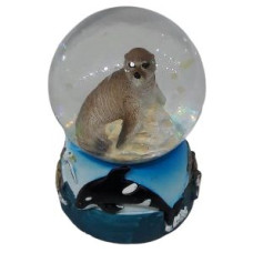 GLOBO AGUA LOBO MARINO B/ ORCA 6 x4cm                          