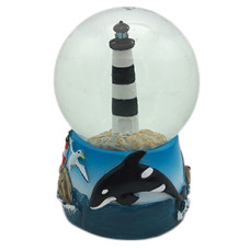 GLOBO FARO NEGRO- BCO B/ORCA 6 x4cm                            