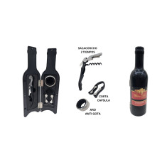 SET VINO X3 Pcs BOTELLA CH 23x7cm (110583)                     