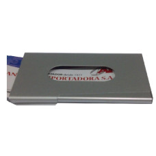 TARJETERO ALUMINIO VENTANA DISPENSER 9x6cm (110703)            