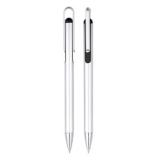 BOLIGRAFO SILVER CLIP U NEGRO PLASTICO                         
