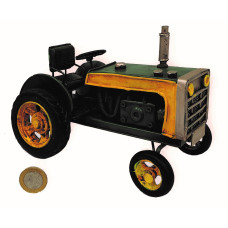 ADORNO METAL TRACTOR VERDE CH 15x8x10cm                        