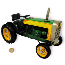 ADORNO METAL TRACTOR VERDE GR 26x15x16 cm                      