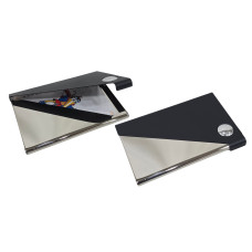 TARJETERO METAL DIAGONAL NEGRO 9x6 cm (500165)                 