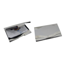 TARJETERO  METAL BRILLANTE C/MATE SILVER 9x6cm (500186)        
