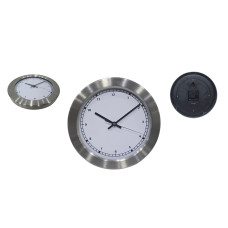 RELOJ PARED METALICO MARCO ACERO 27  CM (500203)               