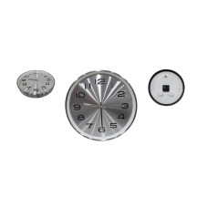 RELOJ PARED METALICO 25 CM MARCO ACERO (500319)                
