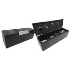 SET ACCESORIOS  X4 VINO Cj METAL IMAN -MAD.NEG (500379)        