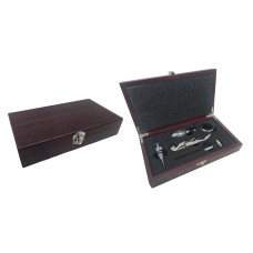 Set Vino 5 Accesorios  Estuche  Madera 23x13cm (500383)        