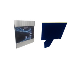PORTARRETRATOS 2 BANDAS ALUMINIO 18x13cm (500402)              